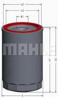 Фільтр масляний MAHLE / KNECHT OC 1 (фото 1)