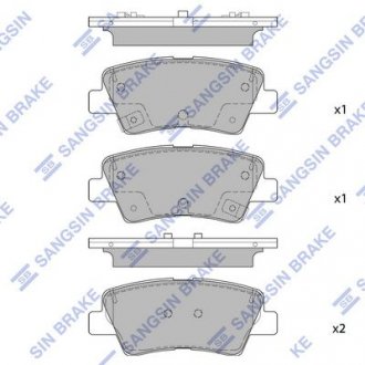 Кт. Тормозные колодки Hi-Q (SANGSIN) SP1851