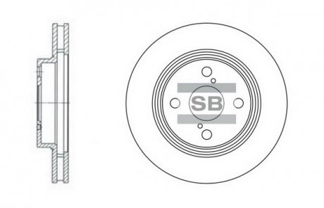 Тормозной диск передний BRAKE Hi-Q (SANGSIN) SD4006 (фото 1)