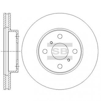 Тормозной диск передний SANGSIN BRAKE Hi-Q (SANGSIN) SD4061