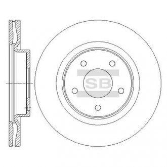 Тормозной диск передний BRAKE Hi-Q (SANGSIN) SD4223 (фото 1)