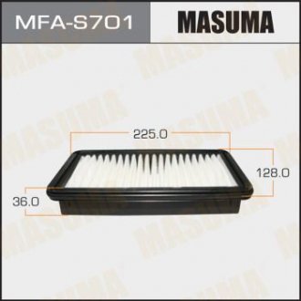 Повітряний фільтр A-980 SUZUKI/ SX4/ YA11S, YB11S, YC11S 06- (1/40) MASUMA MFAS701