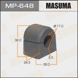 Втулка стабілізатора /front/ Impreza, Legasy, Forester [уп.2] MASUMA MP648