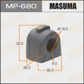 Втулка стабілізатора /front/ Impreza, Legasy, Forester [уп.2] MASUMA MP680 (фото 1)