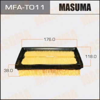 Повітряний фільтр A-1031 TOYOTA/ YARIS/ NHP130L 2012- (1/40) MASUMA MFAT011