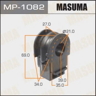 Втулка стабілізатора /front/ QASHQAI, JUKE 06- [уп.2] MASUMA MP1082 (фото 1)