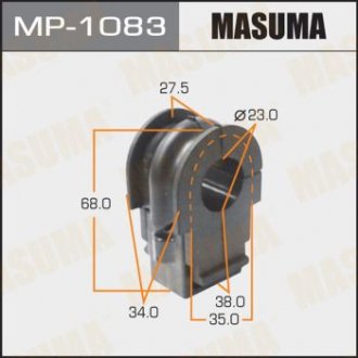 Втулка стабілізатора /front/ QASHQAI, JUKE 06- [уп.2] MASUMA MP1083