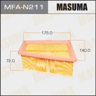 Повітряний фільтр AC0166 NISSAN/ ALMERA 2012- (1/20) MASUMA MFAN211