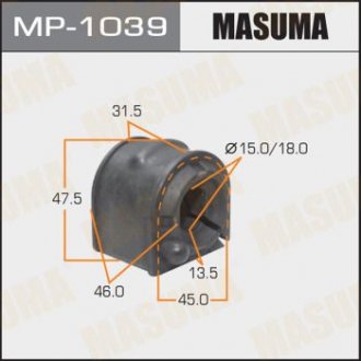 Втулка стабілізатора /front/ MAZDA 3/ BK# [уп.2] MASUMA MP1039