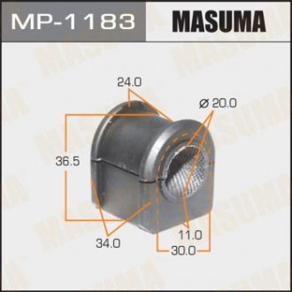 Втулка стабілізатора /rear/ MAZDA 5 07- [уп.2] MASUMA MP1183