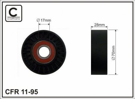 Ролик (28X70X17) к планке Bmw E39/E38 M62 3.5/4.0i 97- CAFFARO 11-95