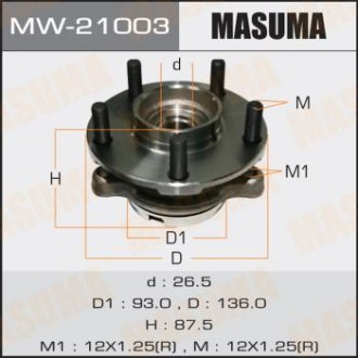 Ступичный узел front FUGA Y50/51 SKYLINE V36 MASUMA MW21003 (фото 1)