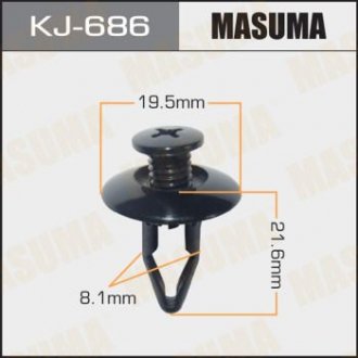 Кліпса автомобільна (автокріплення) 686-KJ MASUMA KJ686