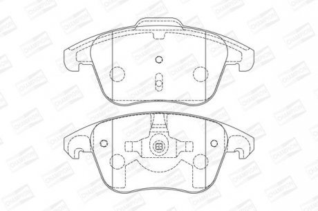 Гальмівні колодки передні Peugeot 2008, 3008, 5008 / Citroen C4 Grand Picasso, DS4, DS5 CHAMPION 573193CH