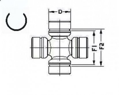 Крестовина Mitsubishi Pajero I, II -07 30x85,9 GKN (Lobro) U926