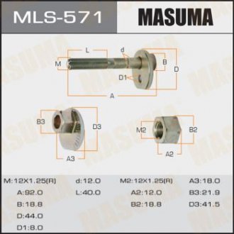 Болт эксцентрик к-т. Toyota MASUMA MLS571 (фото 1)