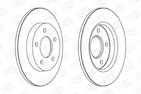 Гальмівний диск задній Mazda 3, 5 (2003->) CHAMPION 562560CH