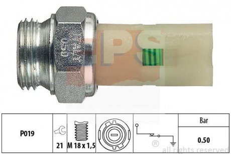 Датчик давления масла R 1,7/1,9D/TD EPS 1.800.075 (фото 1)