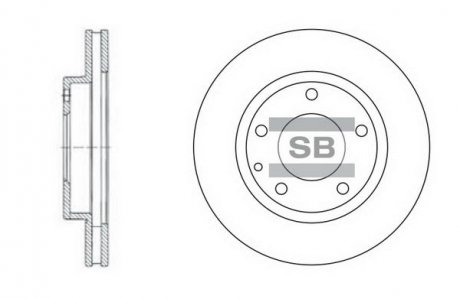 Тормозной диск передний SANGSIN BRAKE Hi-Q (SANGSIN) SD4405