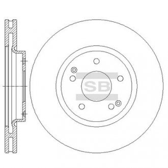 Тормозной диск передний BRAKE Hi-Q (SANGSIN) SD3042 (фото 1)