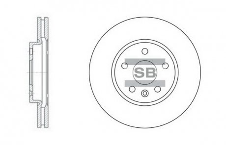 Тормозной диск передний BRAKE Hi-Q (SANGSIN) SD3031 (фото 1)