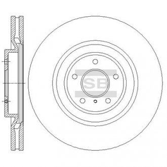 Тормозной диск передний BRAKE Hi-Q (SANGSIN) SD4228 (фото 1)
