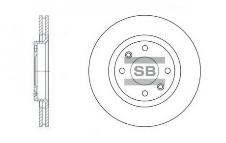 Гальмівний диск передній BRAKE Hi-Q (SANGSIN) SD5001 (фото 1)