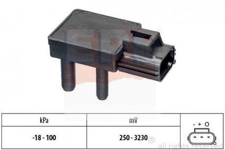 Датчик давления выпускных газов PSA Jumper/Boxer 2.2HDi 11- /Ford Fiesta 1.4/1.6TDCi 08- /Transit 2.2TDCi 08-14 EPS 1.993.332 (фото 1)