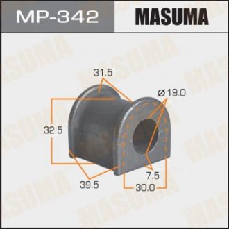 Втулка стабілізатора /rear/ Rav 4 ACA20, ZCA25 [уп.2] MASUMA MP342