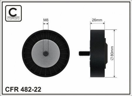 Ролик паску приводного BMW X5/X6 3.0D 07- CAFFARO 482-22 (фото 1)