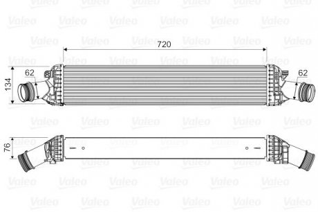 Радіатор (інтеркулер) охолодження повітря в системі наддуву Valeo 818654 (фото 1)
