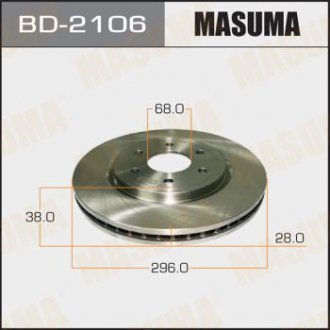 Диск гальмівний front PATHFINDER/ R51, NAVARA/ D40M 04- [уп.2] MASUMA BD2106 (фото 1)
