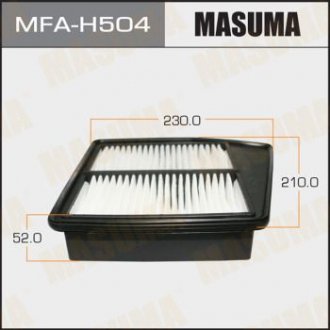Повітряний фільтр A8514 LHD HONDA/ ACCORD/ V2000 09- (1/40) MASUMA MFAH504