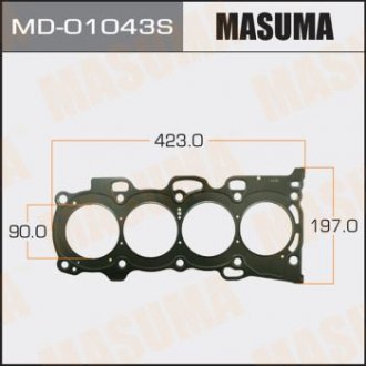 Прокладка Головки блоку 2AZ-FE (1/10) Товщина 0,60 мм MASUMA MD01043S (фото 1)
