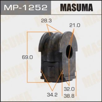 Втулка стабілізатора /front/ QASHQAI / J11E [уп.2] MASUMA MP1252 (фото 1)