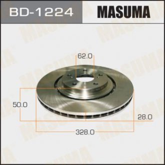 Диск гальмівний front LEXUS/RX270, 350, 450H [уп.2] MASUMA BD1224 (фото 1)