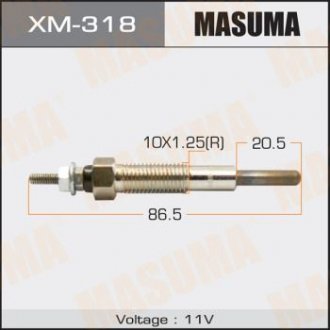 Свічка розжарювання PM-164 /4D56 (1/10/100) MASUMA XM318