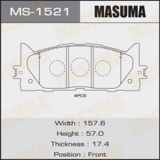 Колодки дисковые з CAMRY/ ACV4# front (1/10) MASUMA MS1521