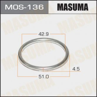 Кольцо глушителя металлическое 43 x 51.5 x 4 MASUMA MOS136 (фото 1)