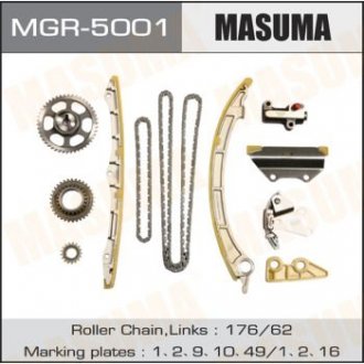 Комплект для заміни ланцюга ГРМ, K24A, K24Z4 MASUMA MGR5001 (фото 1)