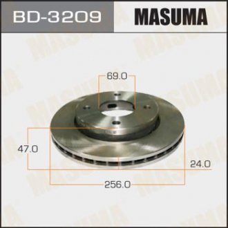 Диск тормозной front COLT 05- [уп.2] MASUMA BD3209