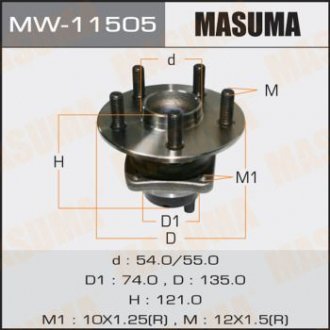 Ступичный узел rear AVENSIS/ ADT250L MASUMA MW11505 (фото 1)