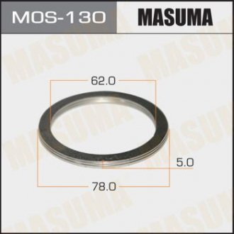 Кольцо глушителя 62 х 78 (уп.20 шт) MASUMA MOS130
