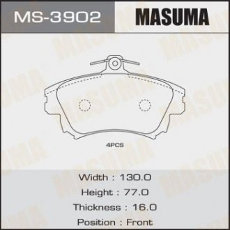 Колодки дисковые з COLT/ Z37A (1/12) MASUMA MS3902