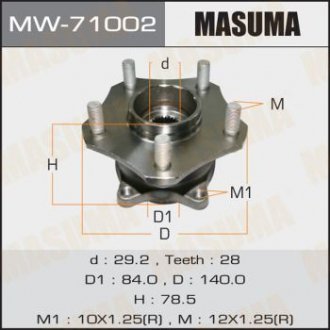 Ступичный узел front ESCUDO/ JB416 MASUMA MW71002