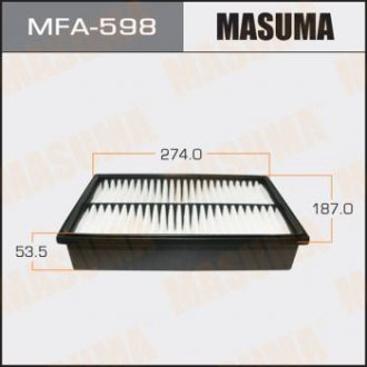 Повітряний фільтр A475 (1/40) MASUMA MFA598 (фото 1)