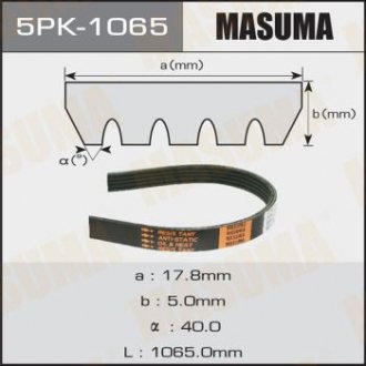 Ремень ручейковый 5PK-1065* MASUMA 5PK1065 (фото 1)