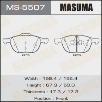 Колодки дисковые з (1/6) MASUMA MS5507