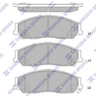 Колодки гальмівні дискові Hi-Q (SANGSIN) SP1235