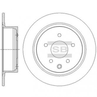 Тормозной диск задний SANGSIN BRAKE Hi-Q (SANGSIN) SD3052